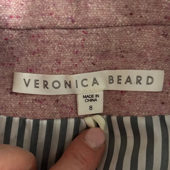 Veronica Beard Steele Heathered Dickey Jacket, size 8, pink - Picture 2 of 10